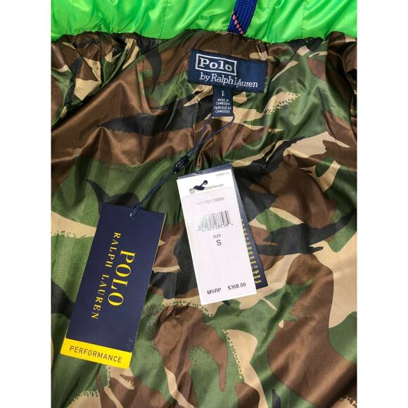 Polo Ralph Lauren Jackson Sportsmen Puffer Down Jacket Neon Green Men Size S - Picture 16 of 16